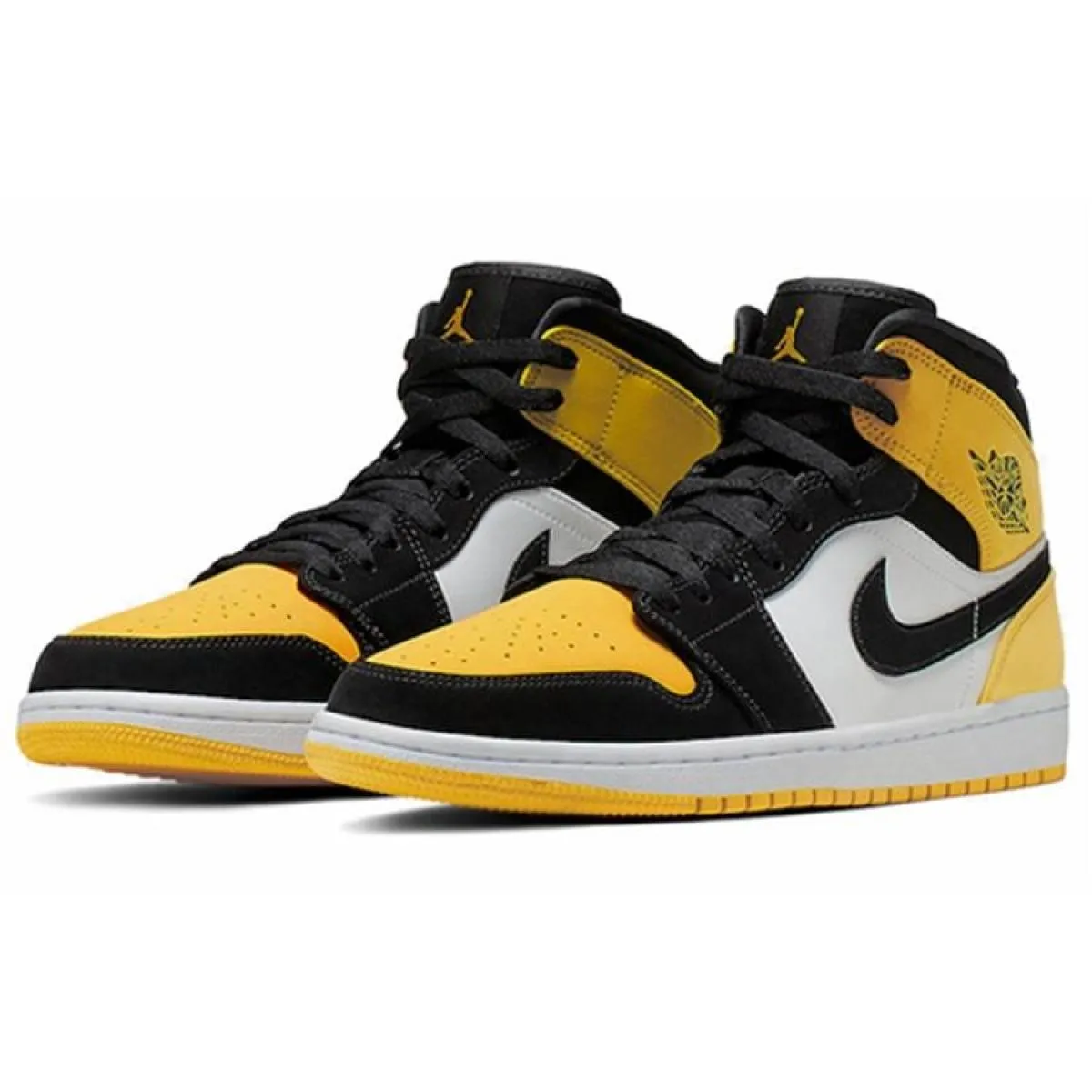 Кроссовки Air Jordan 1 Mid "Yellow Toe Black"