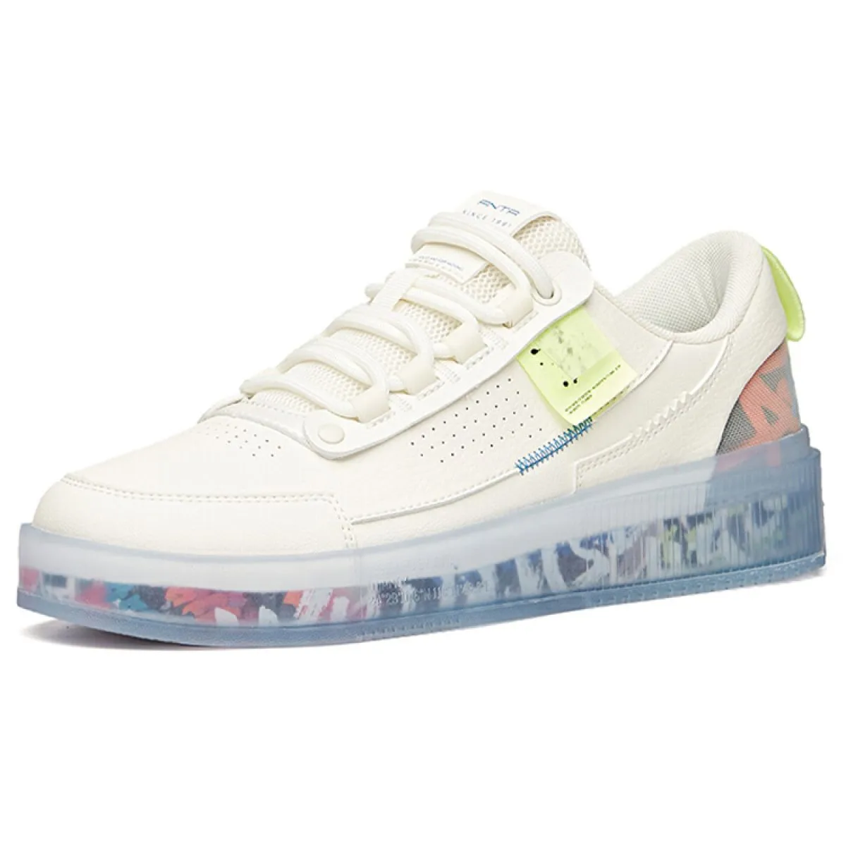 Кеды Anta Ivory White/Neon Pink Green