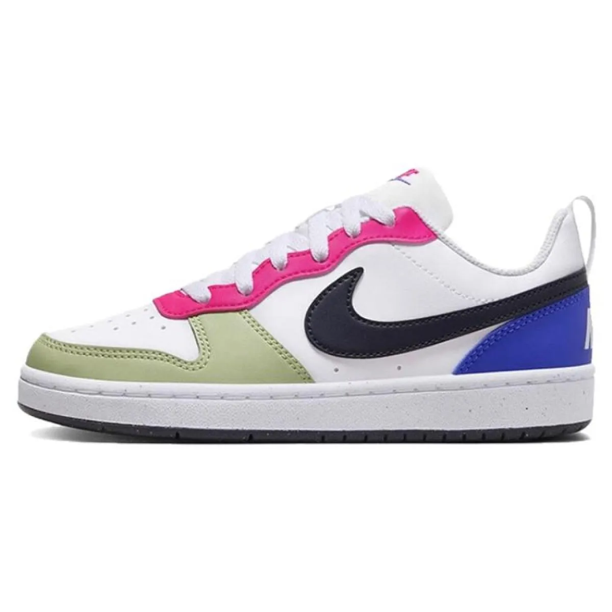 Подростковые Nike Court Borough White//Light Green/Blue/Pink/Black GS