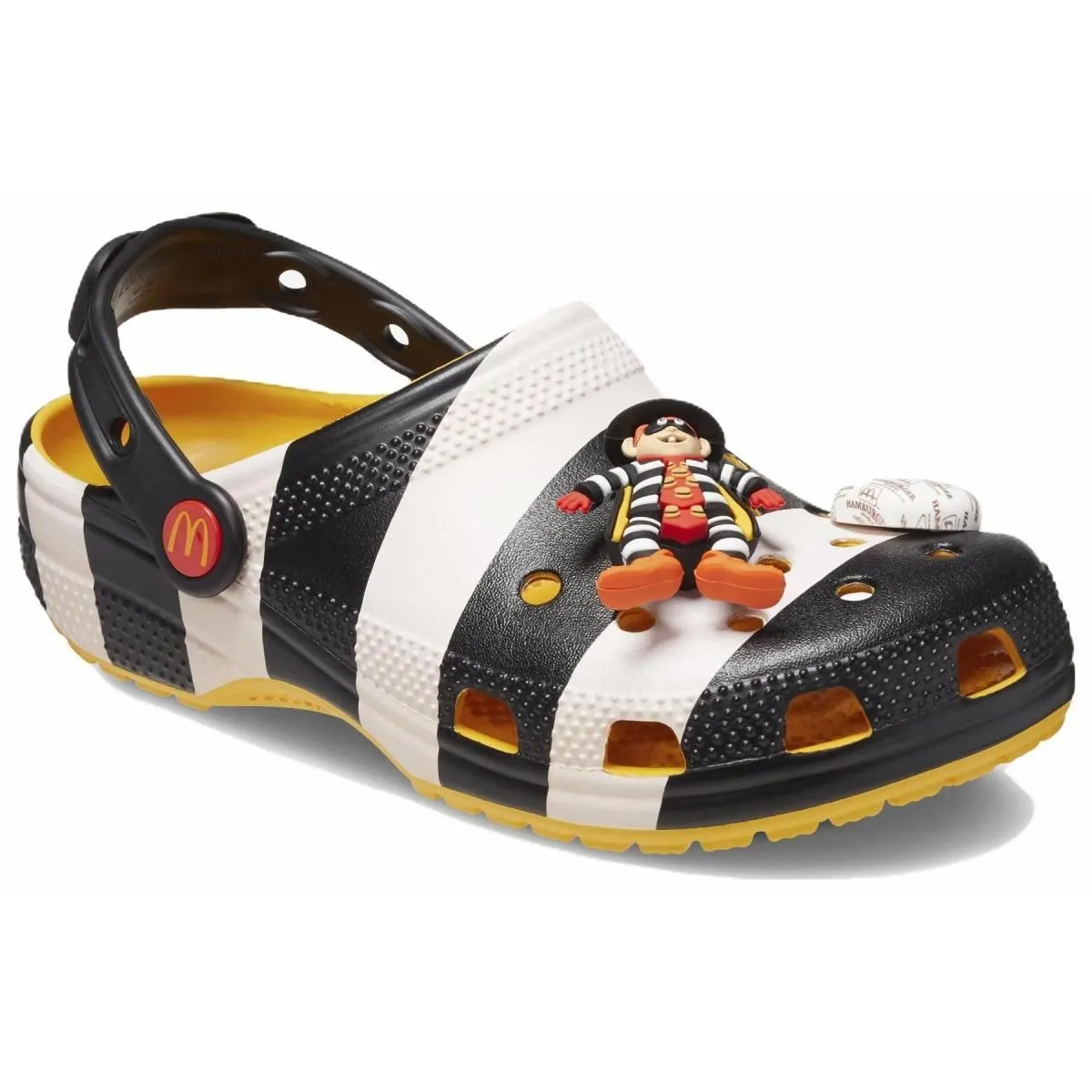Сабо McDonald's х Crocs Classic Clog 3-5 cm Hamburglar Black/White