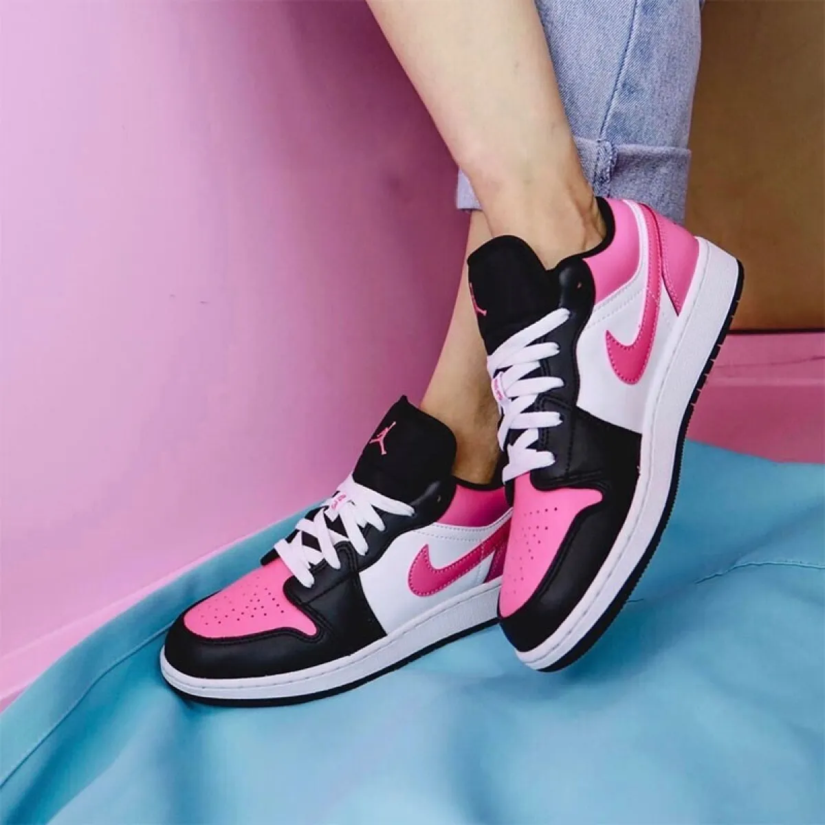 Подростковые кроссовки Jordan 1 Low Pinksicle GS