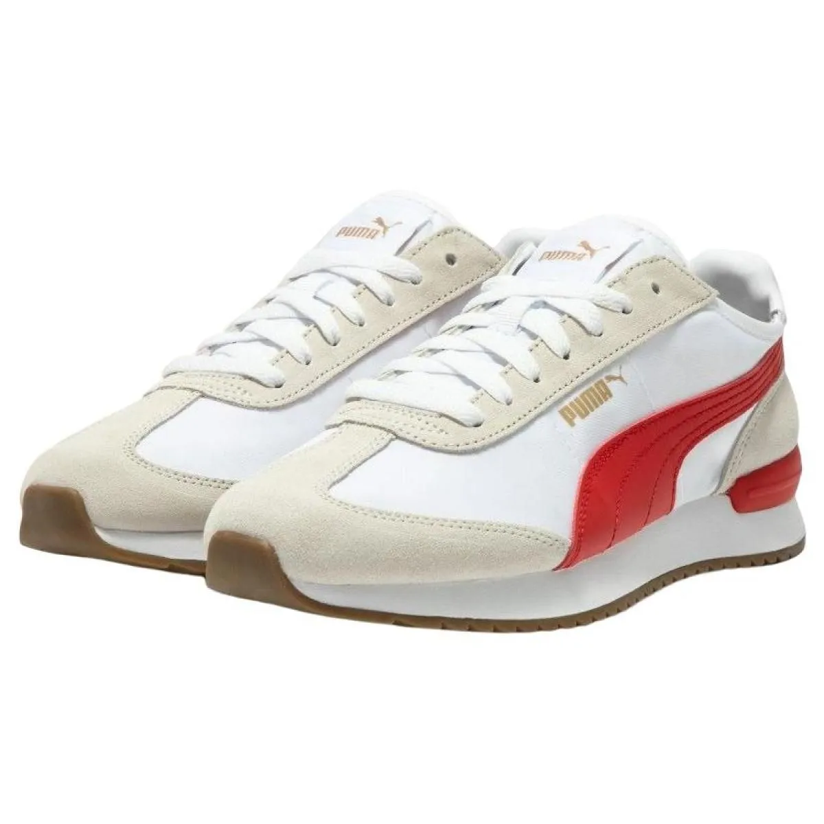 Кроссовки Puma R78 Metallic White/Beige/Red