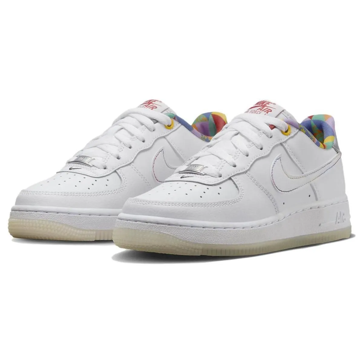 Подростковые кроссовки Nike Air Force 1 Low White/Multicalor GS