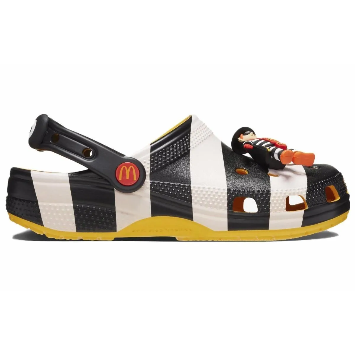 Сабо McDonald's х Crocs Classic Clog 3-5 cm Hamburglar Black/White