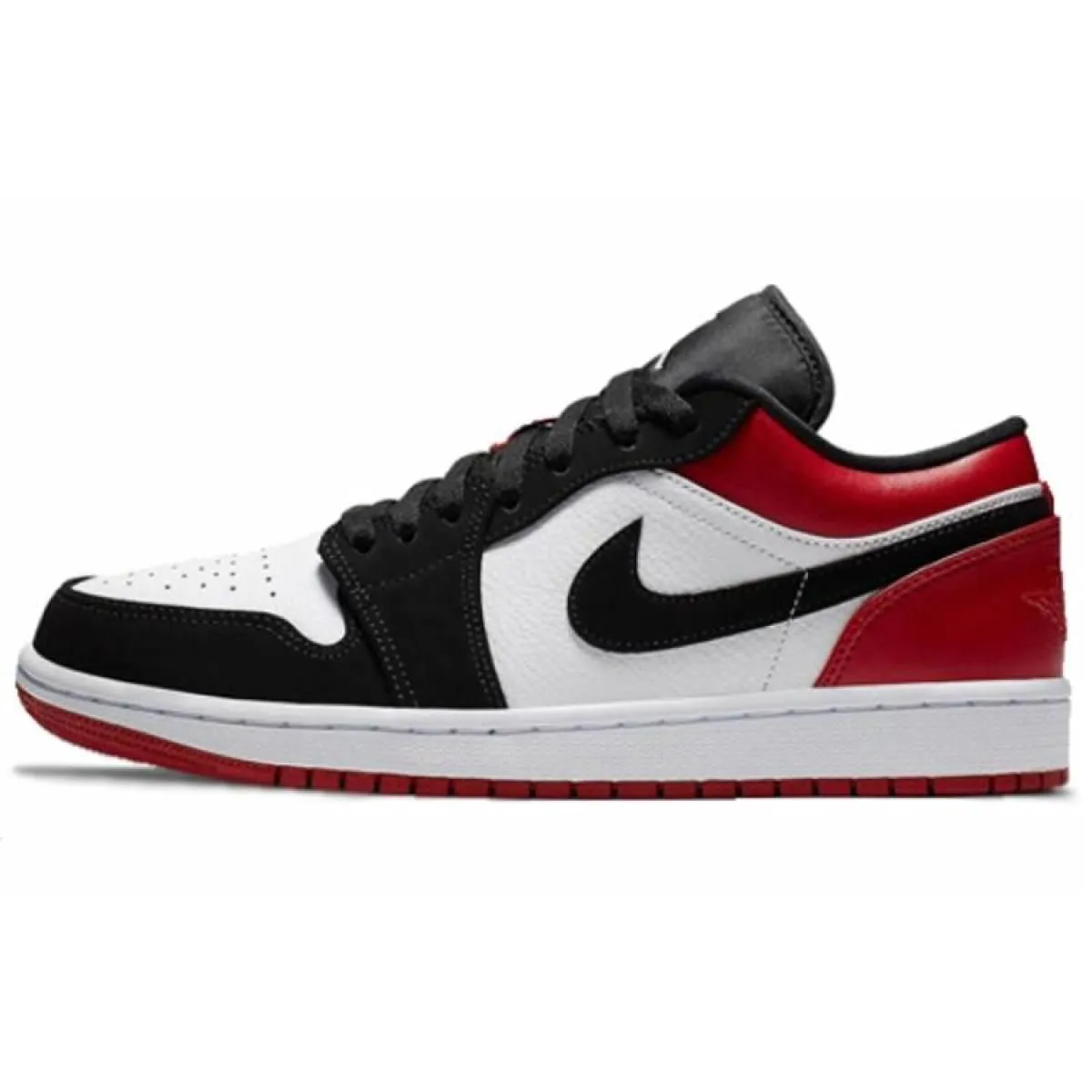 Кроссовки Air Jordan 1 Low "Black Toe" Black/White/Red