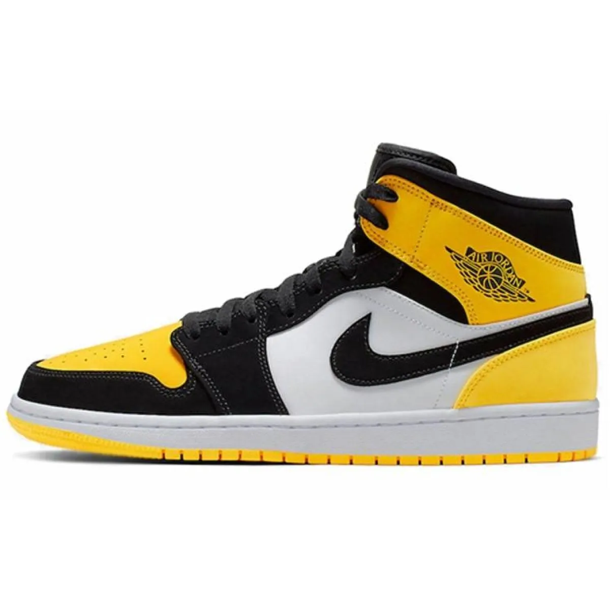 Кроссовки Air Jordan 1 Mid "Yellow Toe Black"