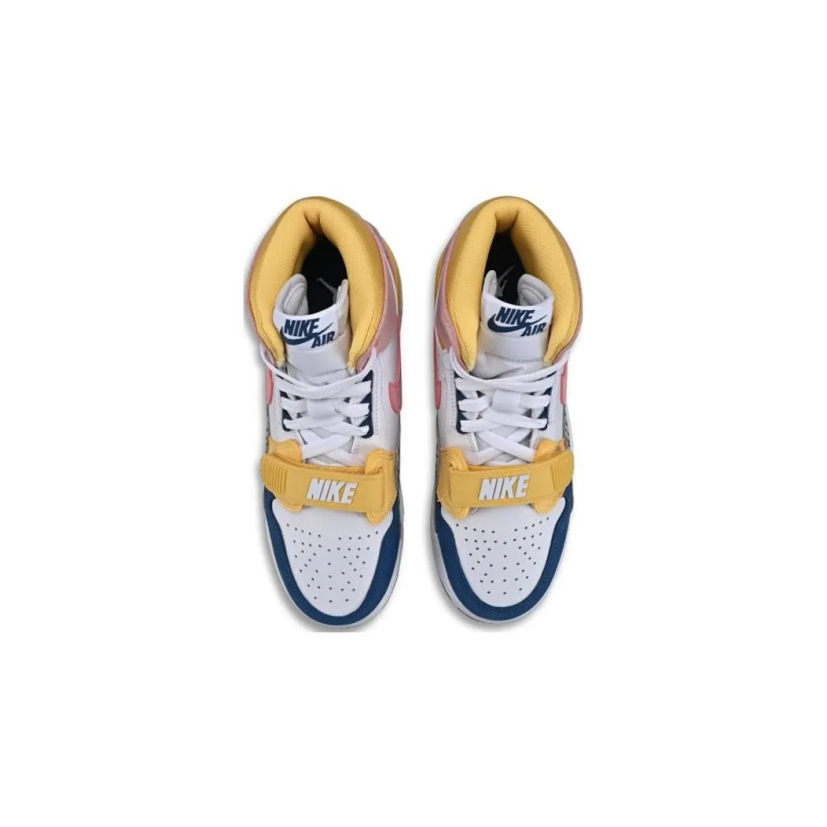 Подростковые кроссовки Jordan Legacy 312 Mid White/Coral Pink/French Blue GS