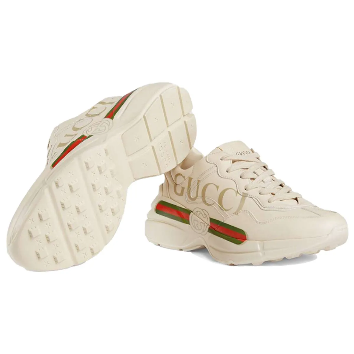 Женские кроссовки Gucci Rhyton Low Ivory White