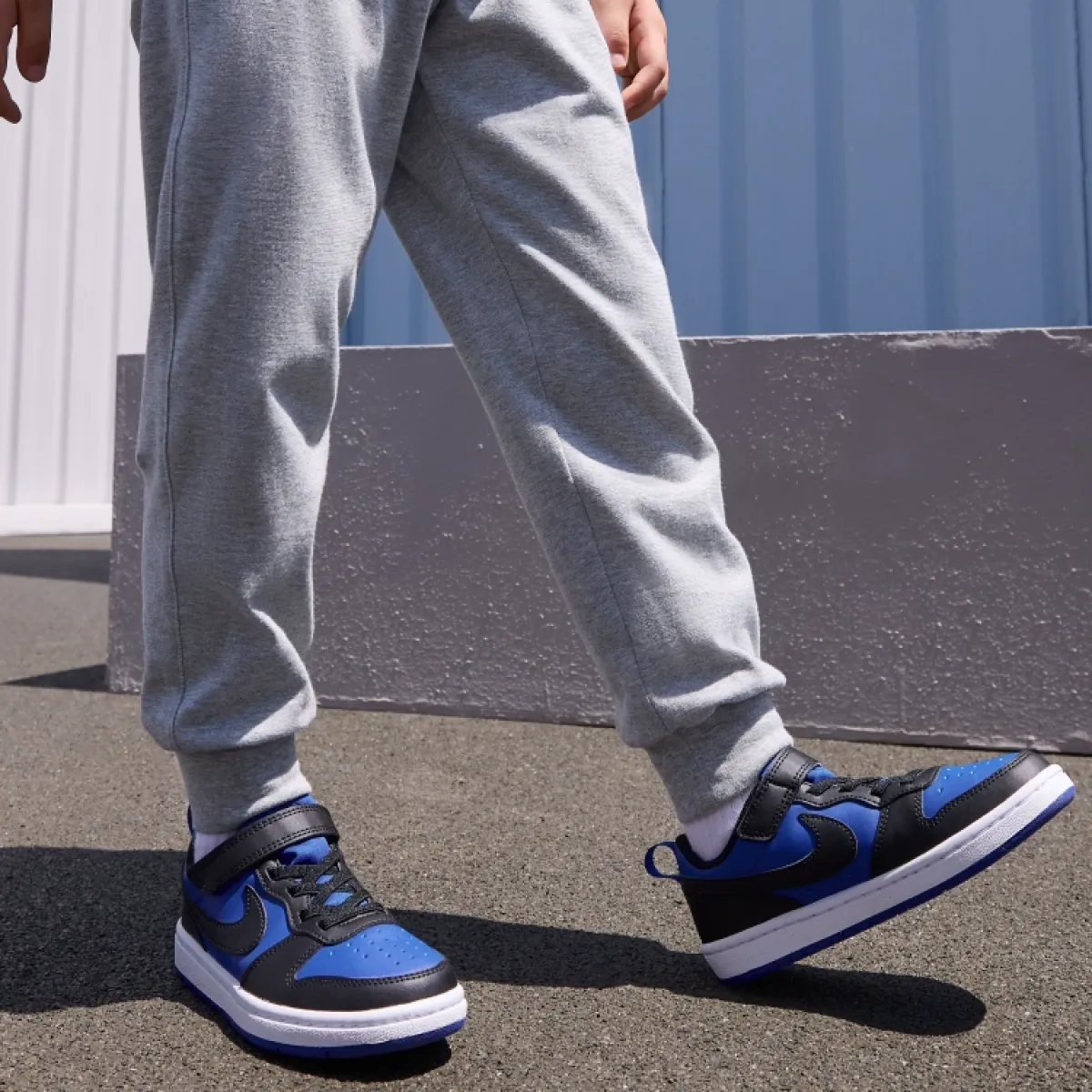 Подростковые кроссовки Nike Court Borough Recraft Blue/Black/White GS