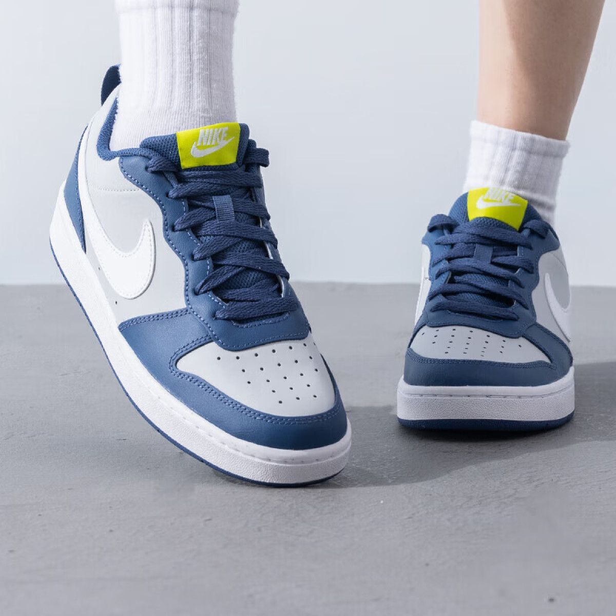 Подростковые Nike Court Borough Low 2 Grey/Navy GS