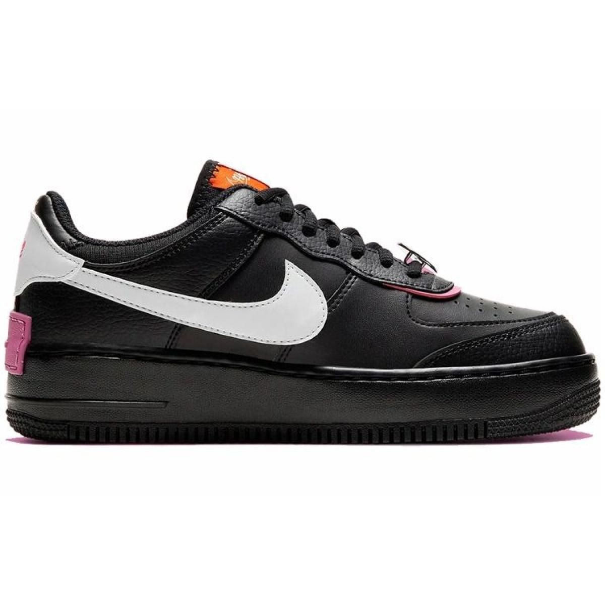 Женские кроссовки Nike Air Force 1 Low Shadow Removable Patches Black/Pink