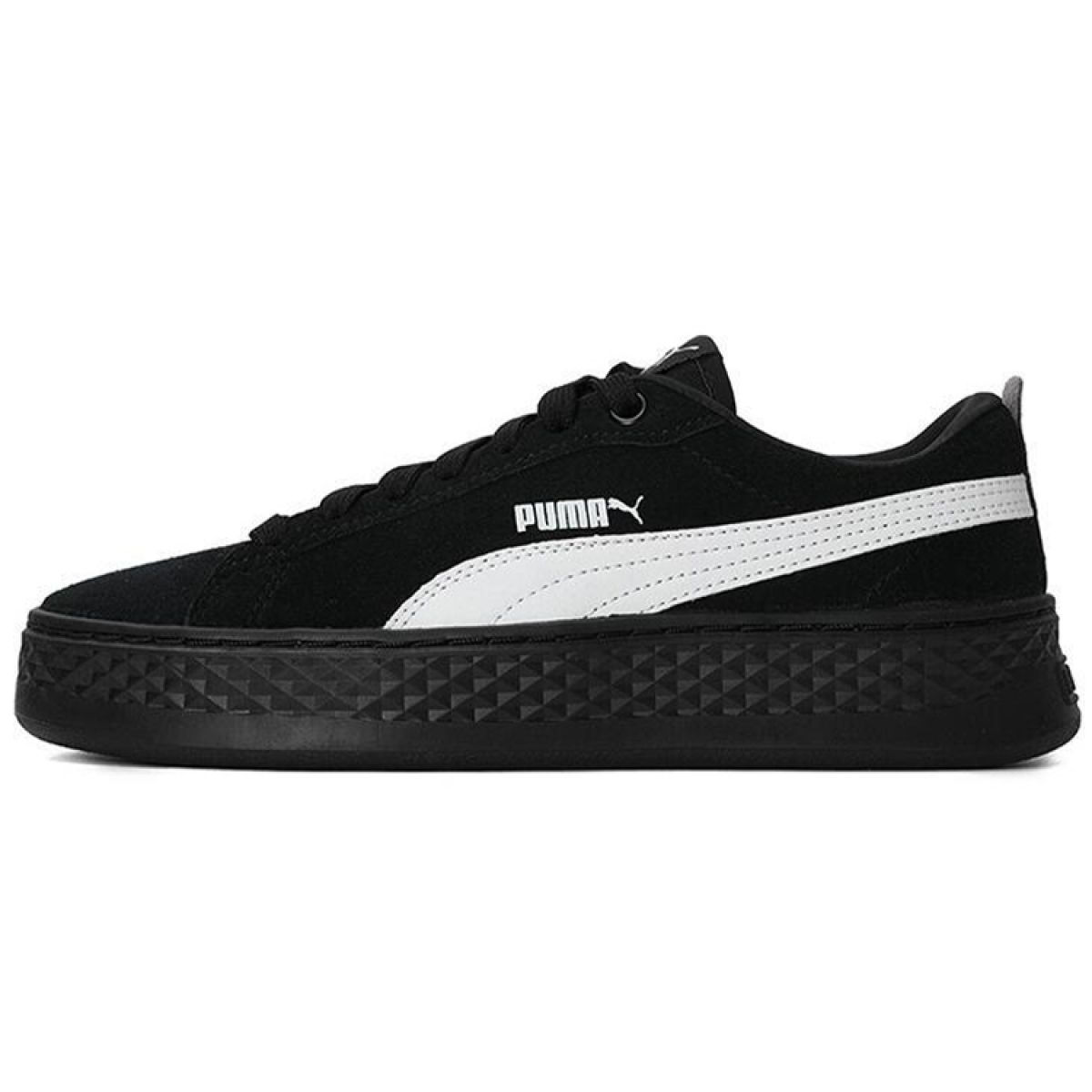 Женские кеды PUMA Smash Platform Suede Black/White
