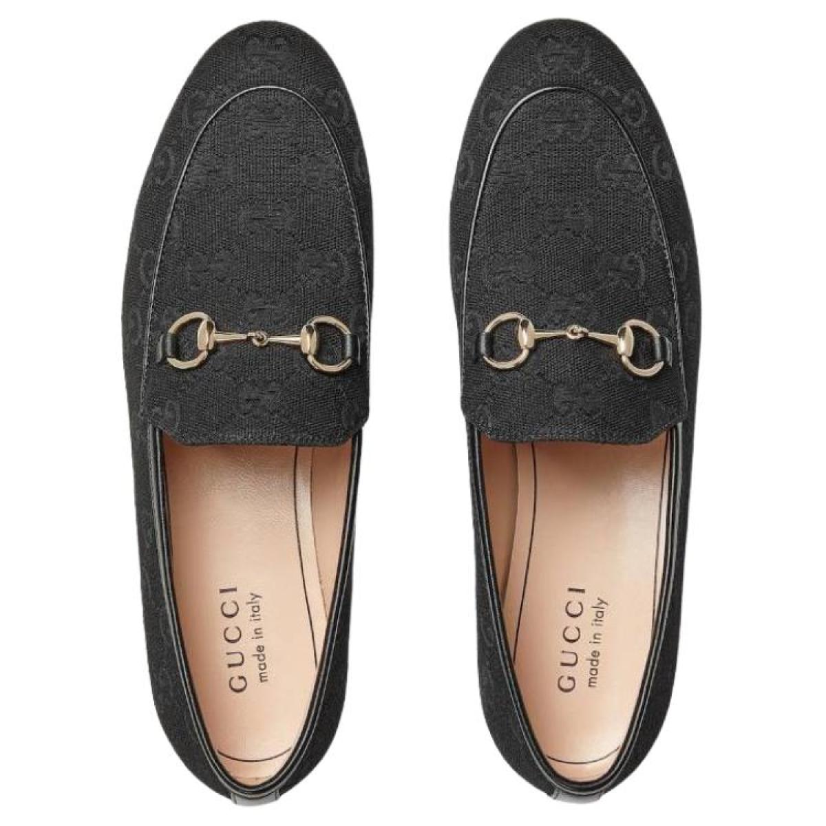 Женские лоферы Gucci Jordaan GG Black