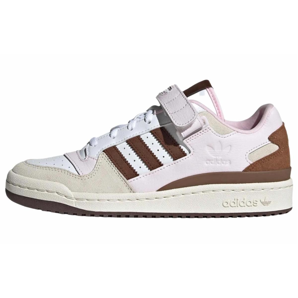 Женские кроссовки Adidas Originals Forum Low White/Brown/Pink