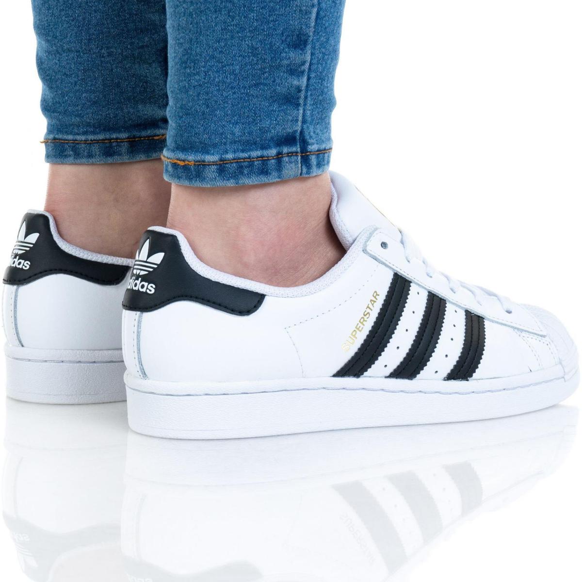 Подростковые кроссовки Adidas Superstar White/Black GS