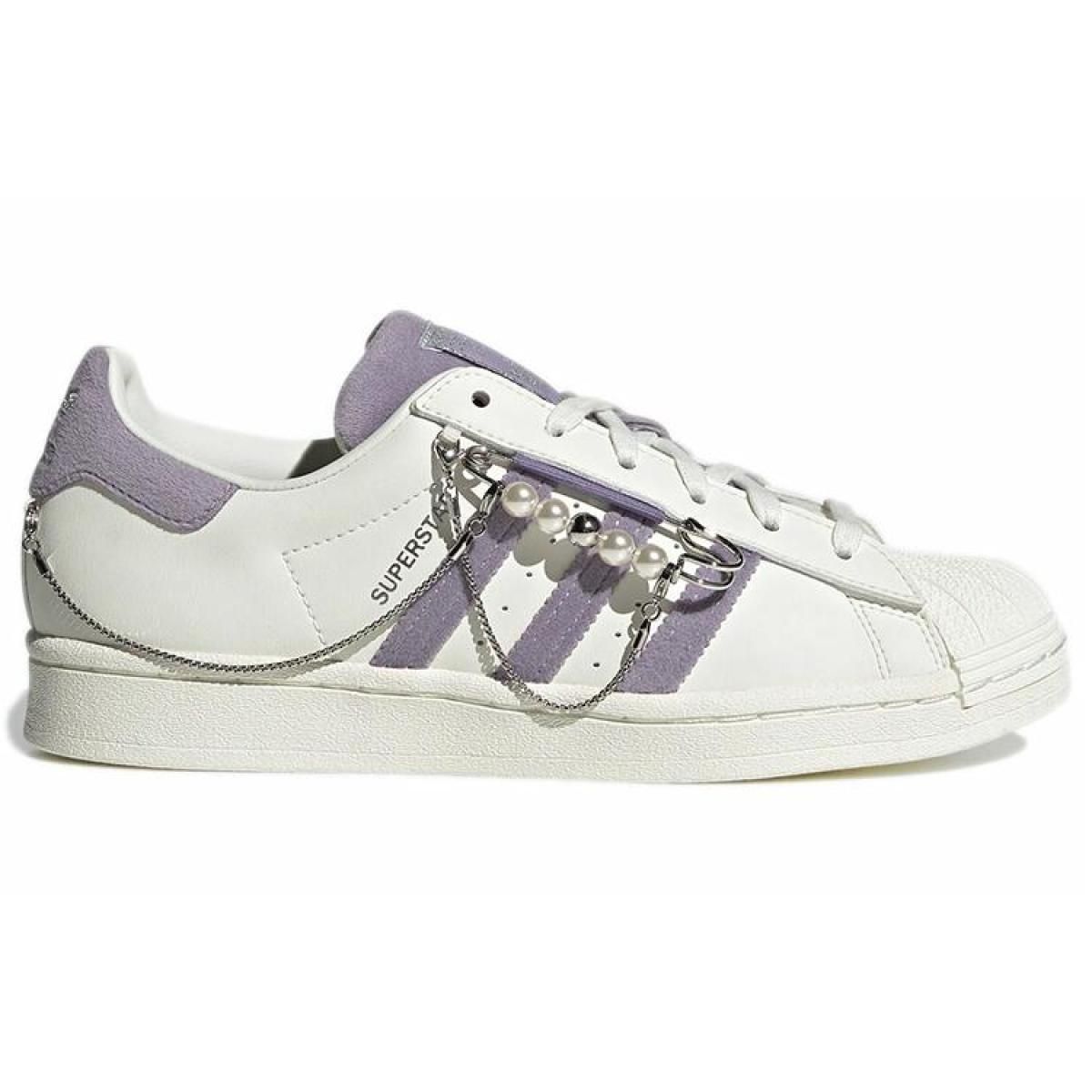 Женские кроссовки Adidas Originals Superstar White/Purple