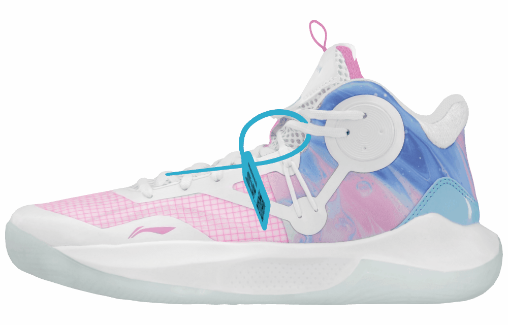 Мужские кроссовки LiNing 9 Team White/Pink/Blue