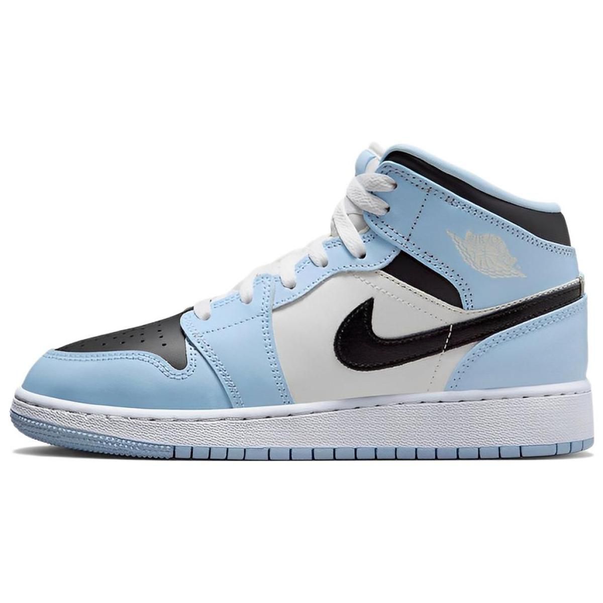 Подростковые кроссовки Jordan 1 Mid Ice Blue GS