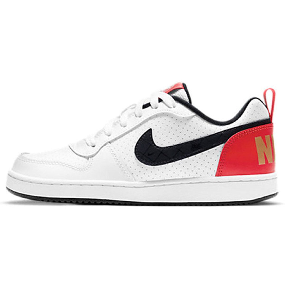 Кроссовки Nike Court Borough Low "White University Red Gold" GS