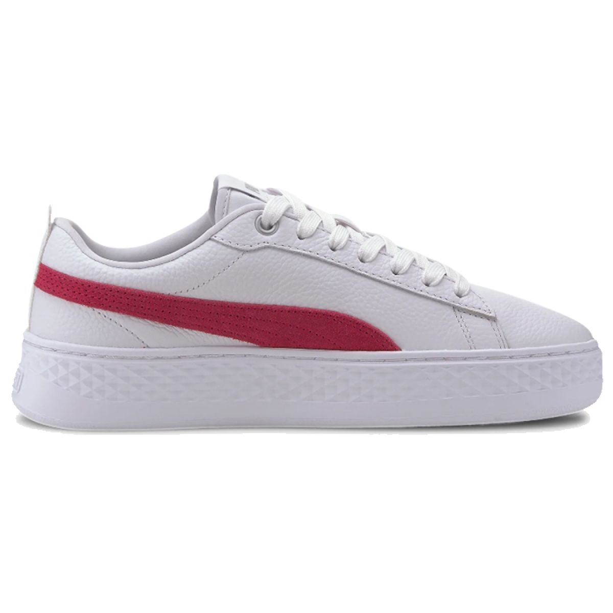 Женские кеды Puma Smash Leather White/Pink