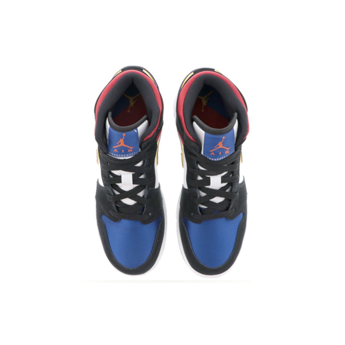 Подростковые кроссовки Air Jordan 1 Mid "Lakers Top 3" Black/Violet GS