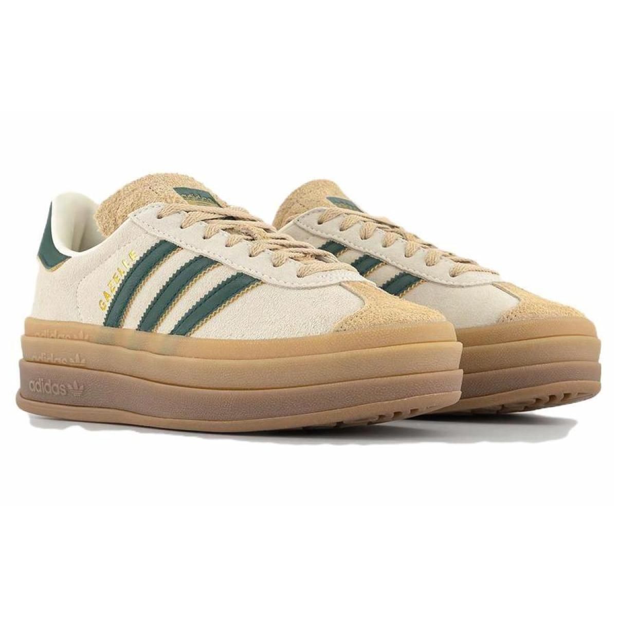 Женские кроссовки Adidas originals Gazelle Bold W White/Green
