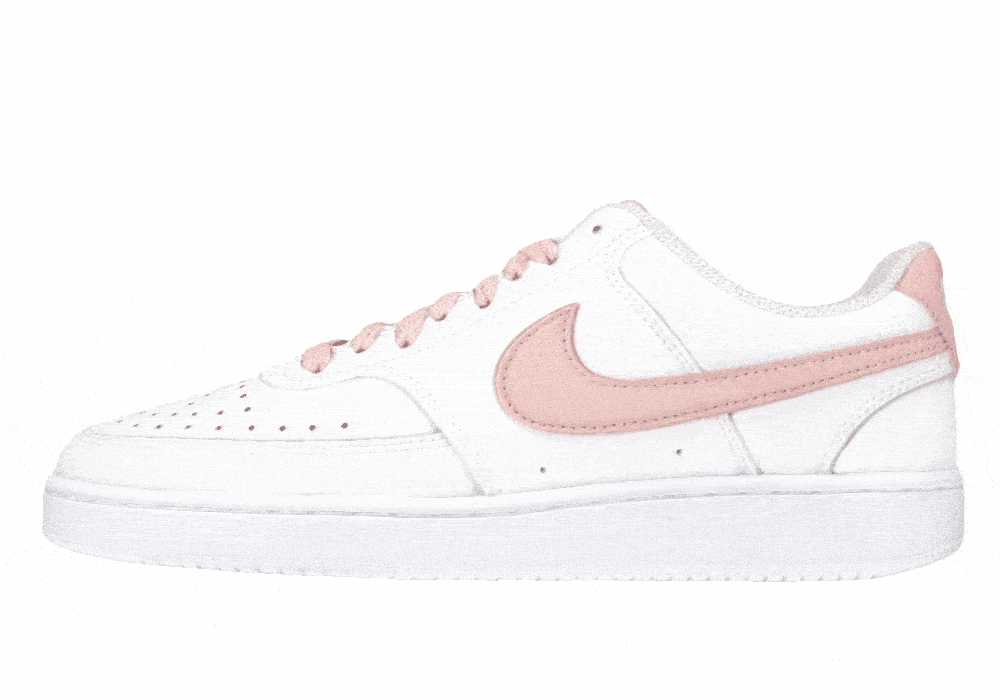 Женские кроссовки Nike Court Vision 1 Low Pink/White