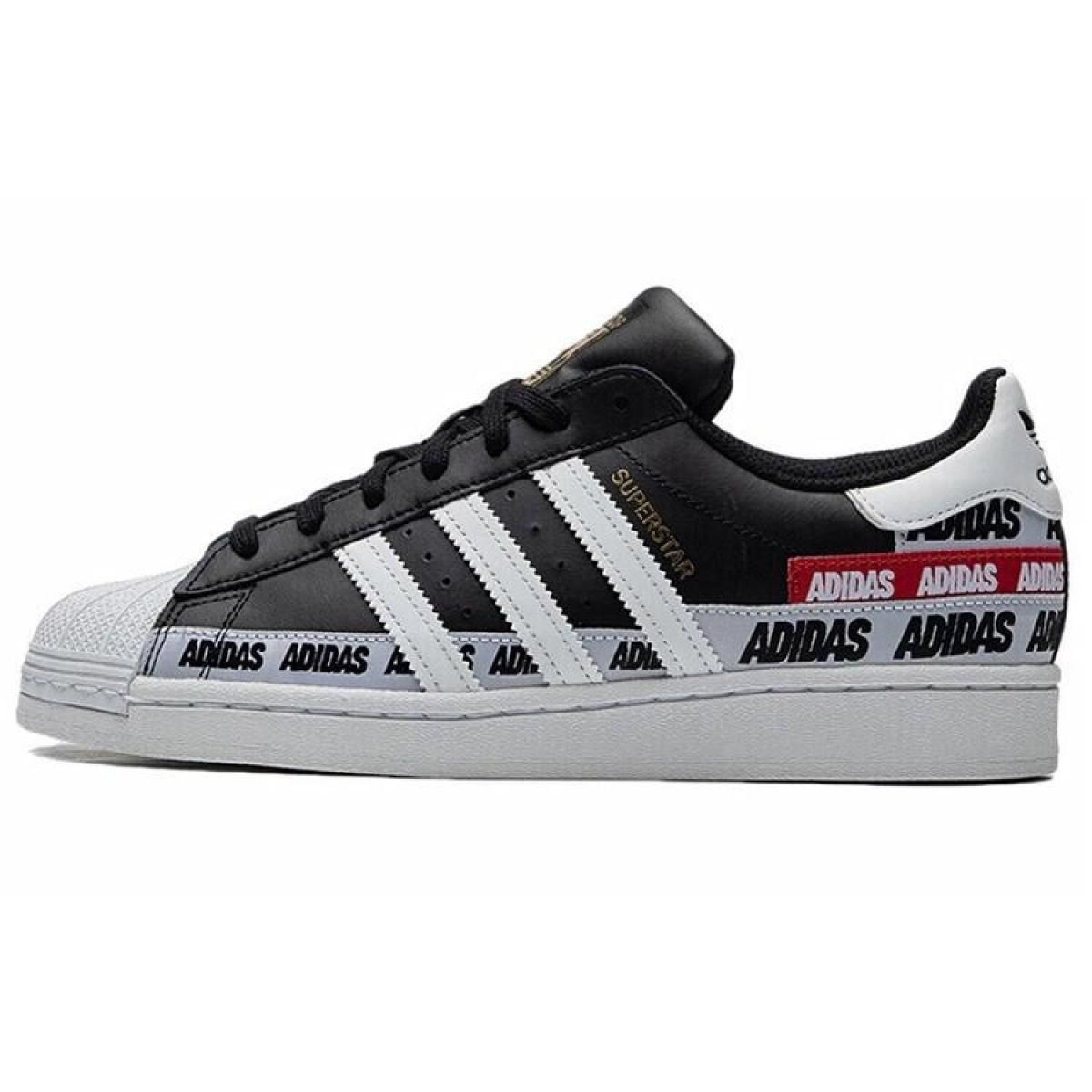 Кроссовки Adidas Originals Superstar Black/White/Red
