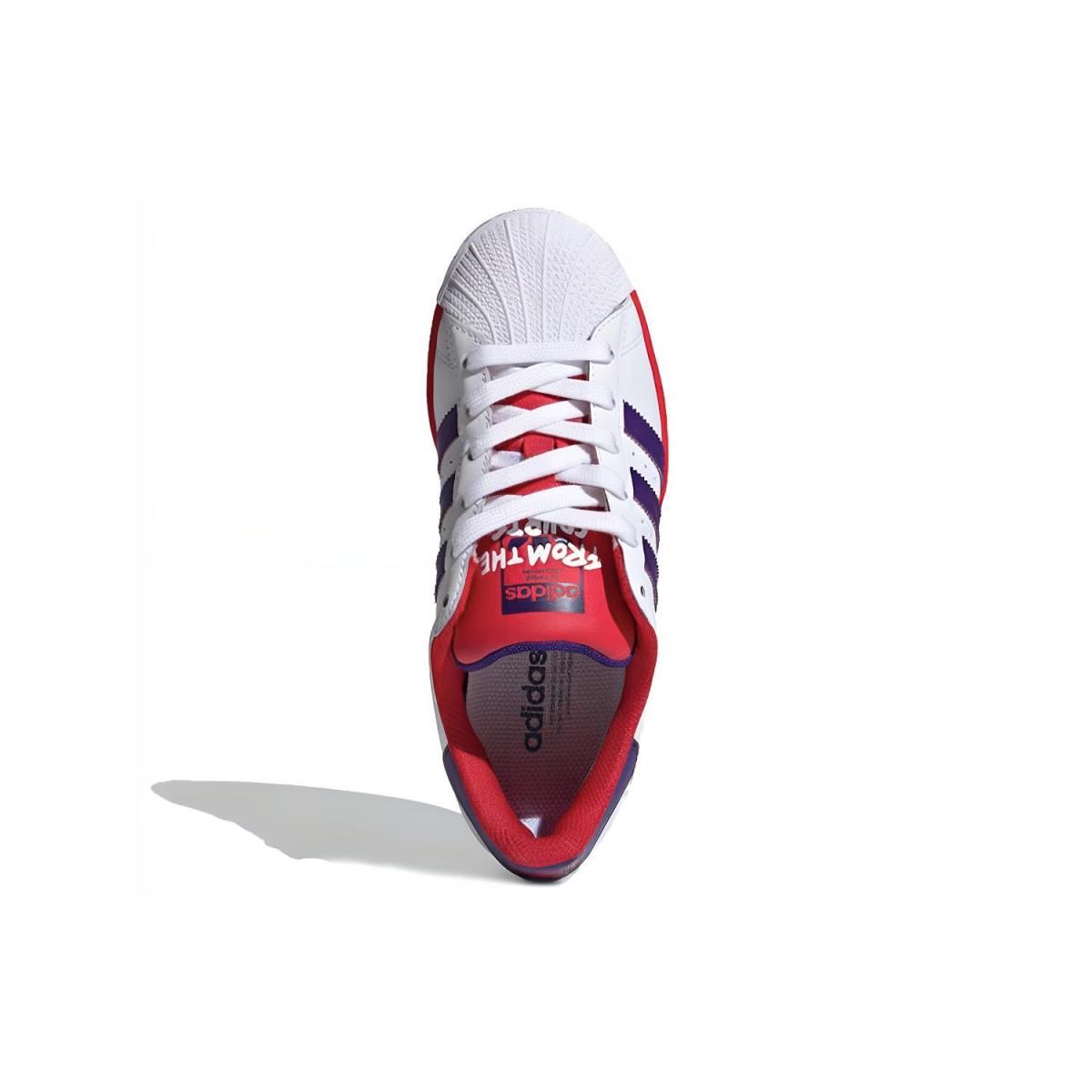 Подростковые кеды Adidas Originals Superstar GS White/Red/Purple GS