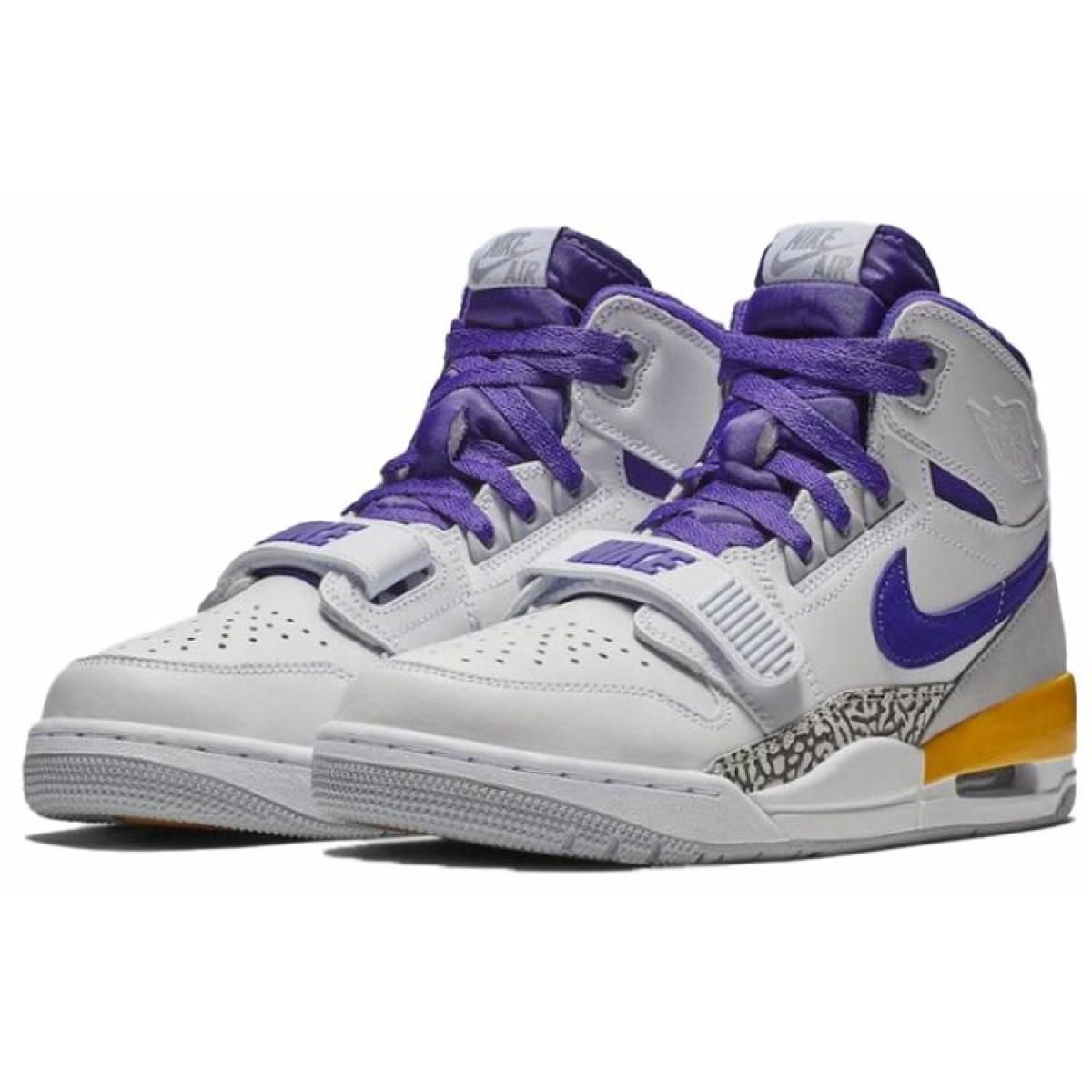 Мужские кроссовки Air Jordan Legacy 312 Lakers High White/Violet