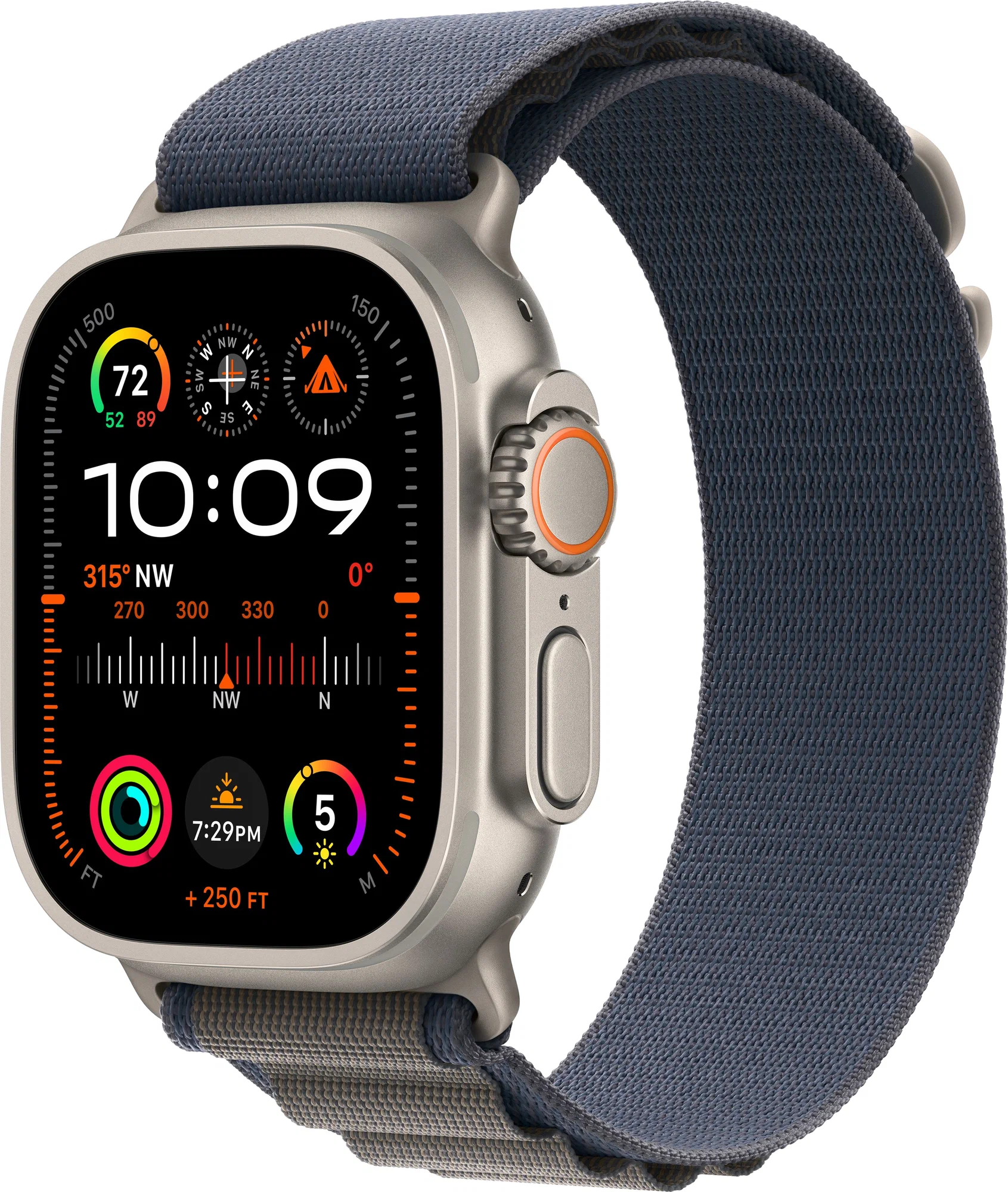 Умные смарт-часы Apple Watch Ultra 2, 49мм, GPS+Cellular, Titanium Case, Blue Alpine Loop