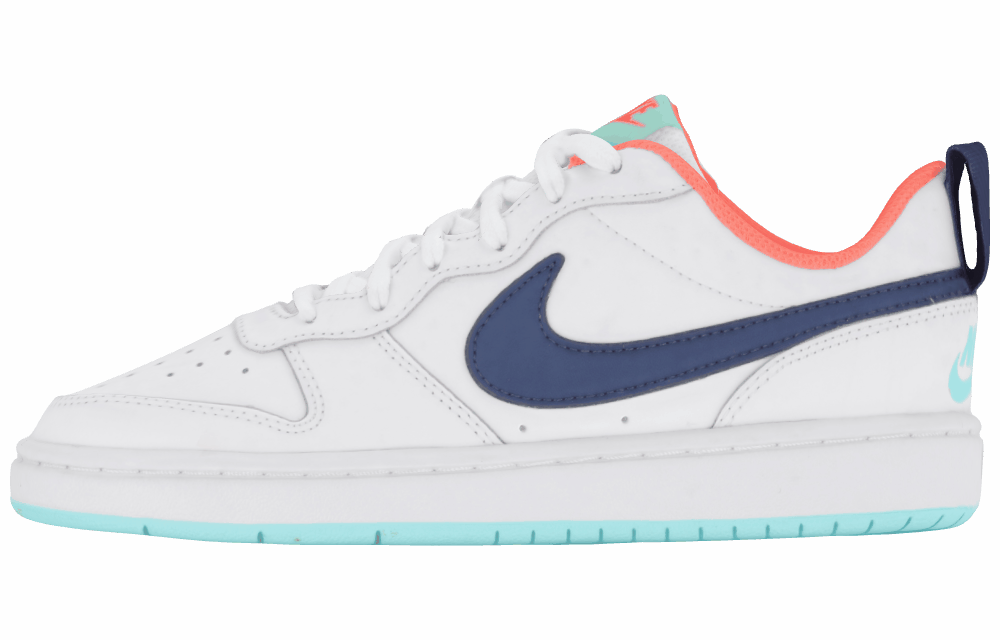 Подростковые Nike Court Borough Low 2 White/Navy/Orange GS