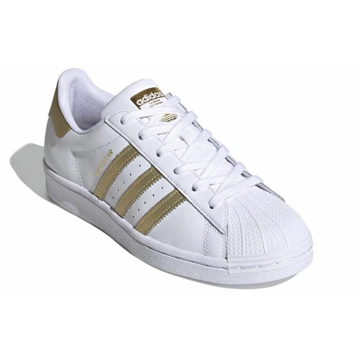 Женские кроссовки Adidas Originals Superstar White/Gold