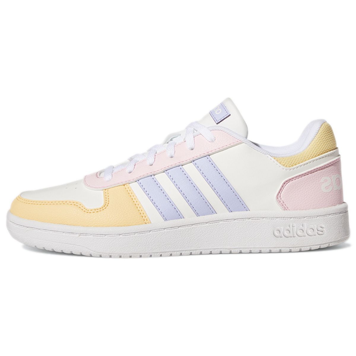 Женские кроссовки Adidas Originals Hoops 2.0 White/Yellow/Pink