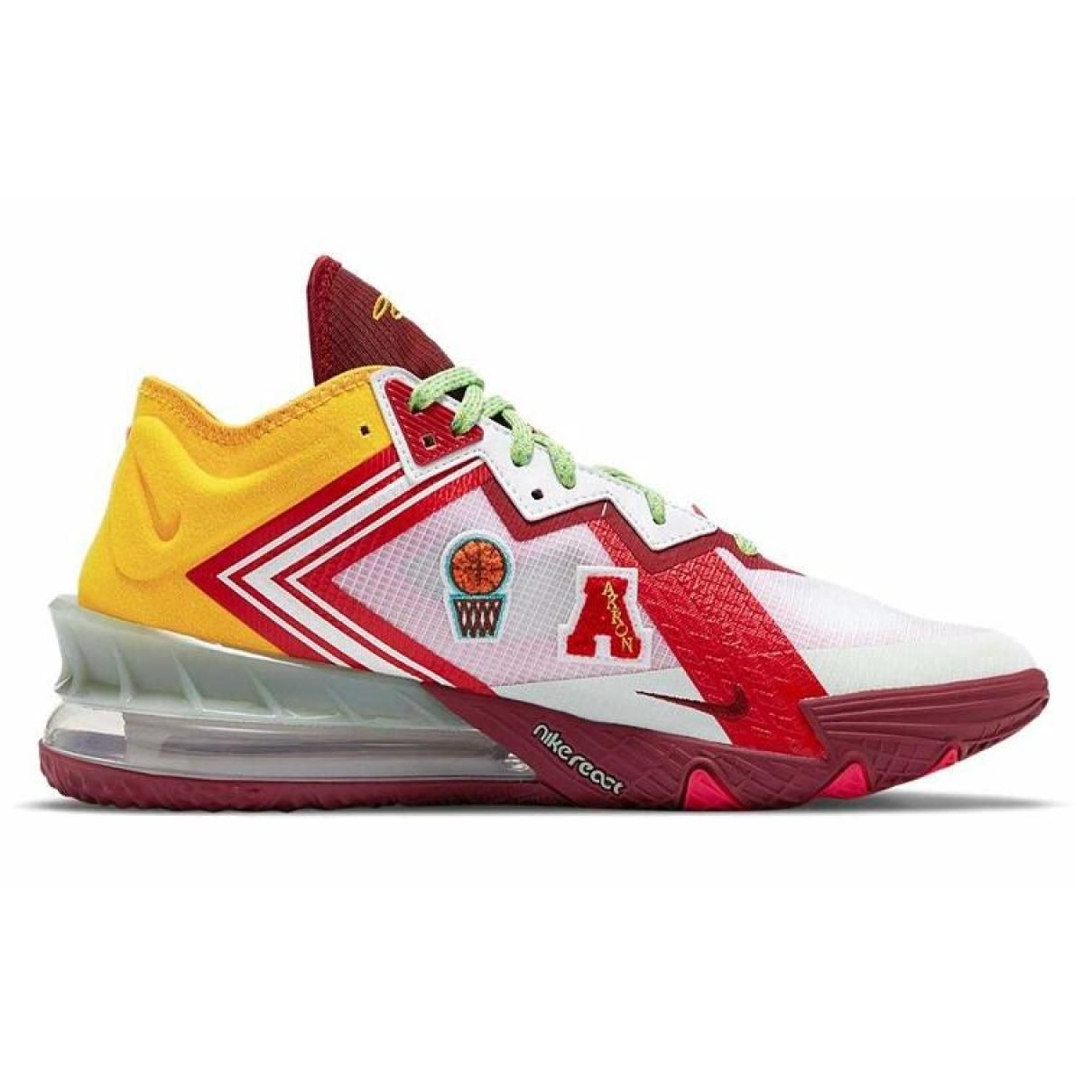 Кроссовки Nike Lebron 18 White/Pink/Yellow