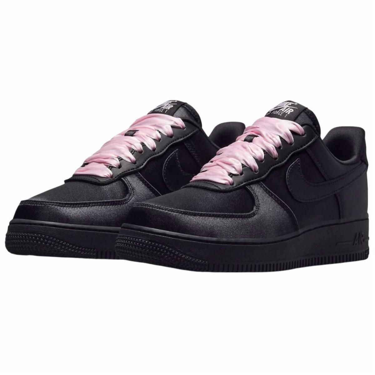Женские кроссовки Nike Air Force 1 Low Triple Black Satin Black