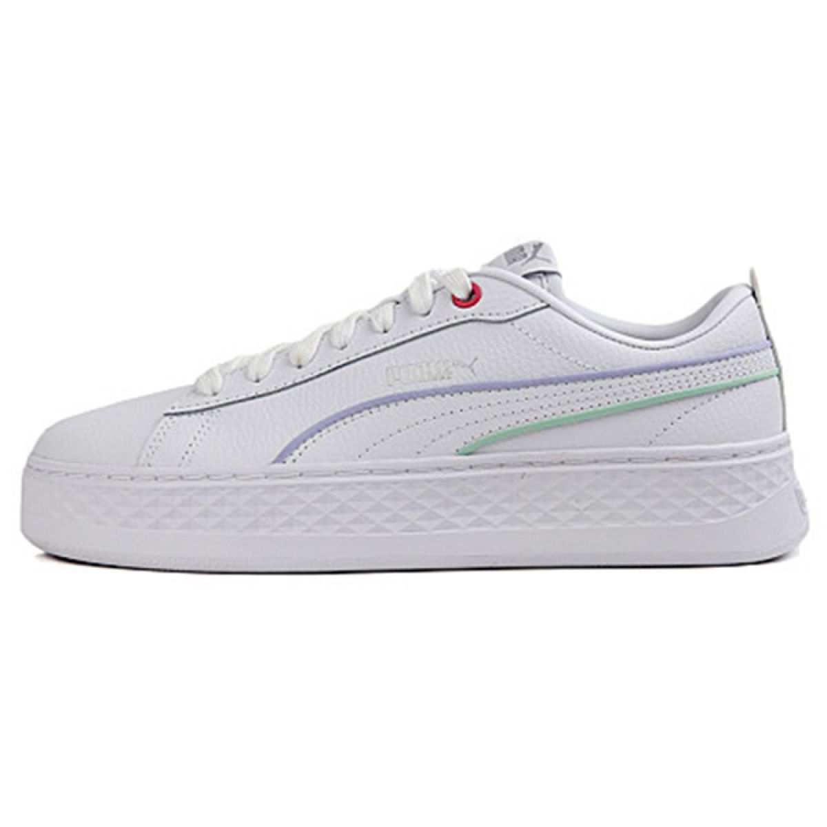 Женские кеды Puma Smash Platform Piping White