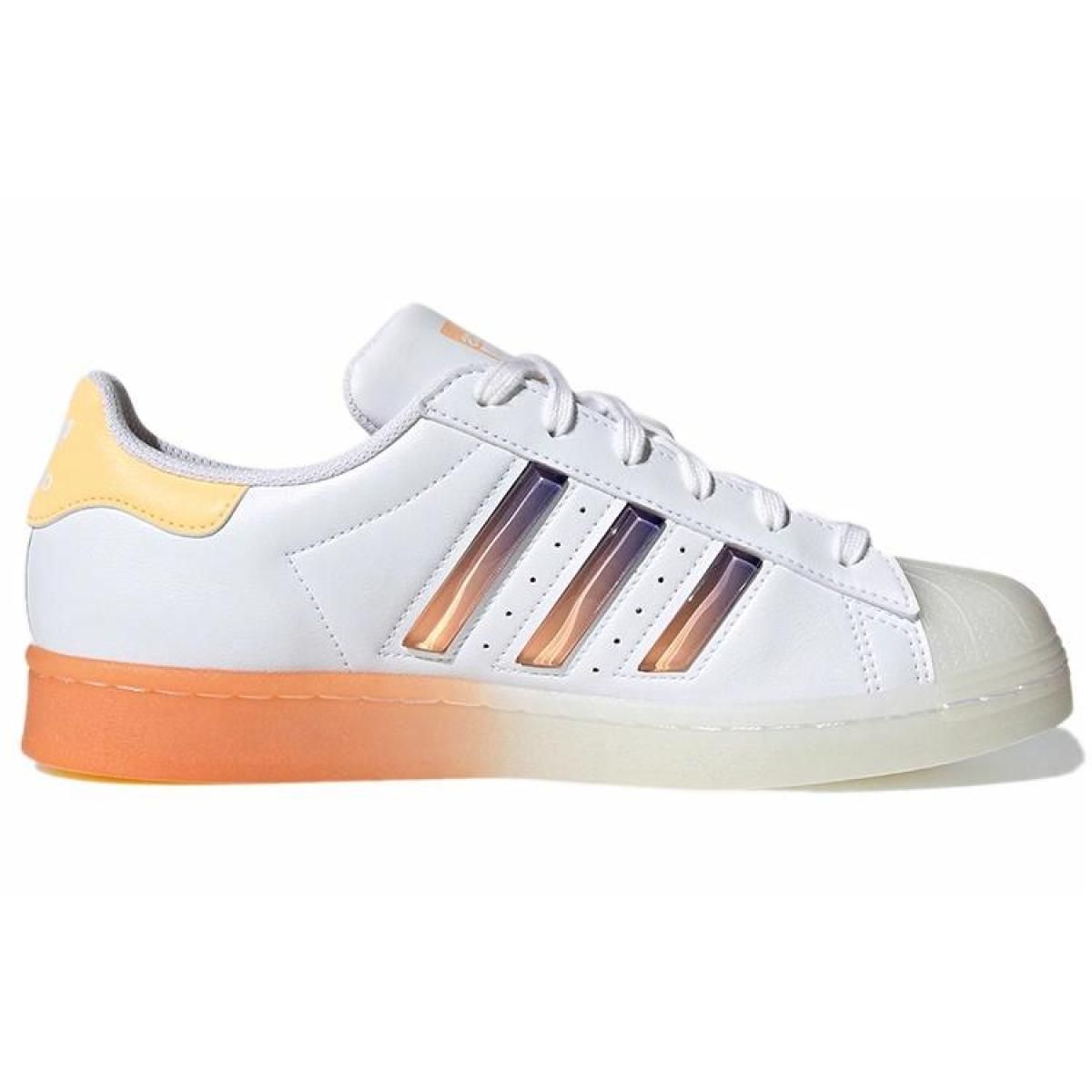 Женские Кеды Adidas Originals Superstar White/Orange