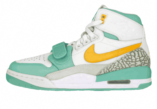 Кроссовки Guo Ailun X Jordan Legacy 312 High "Jade" White/Green