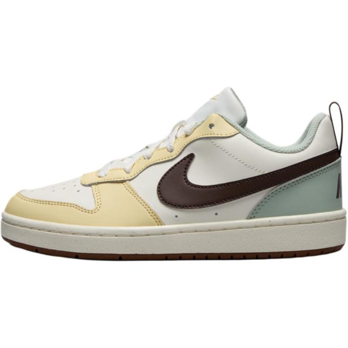 Подростковые кроссовки Nike Court Borough White/Yellow GS