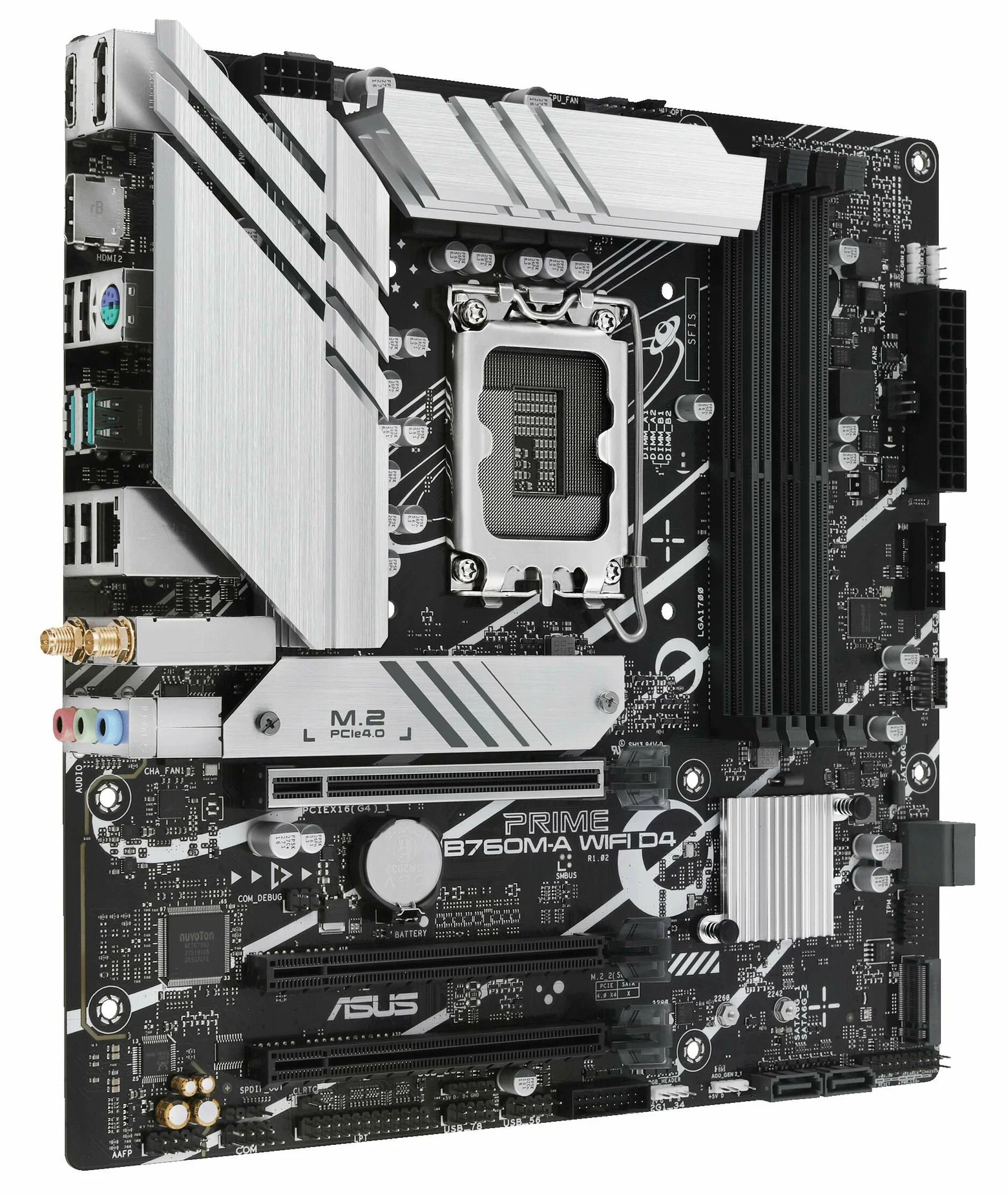 Материнская плата ASUS PRIME B760M-A WIFI D4, LGA 1700, DDR4, mATX