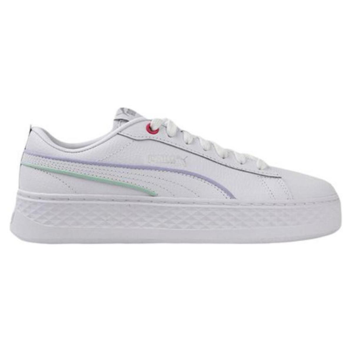 Женские кеды Puma Smash Platform Piping White