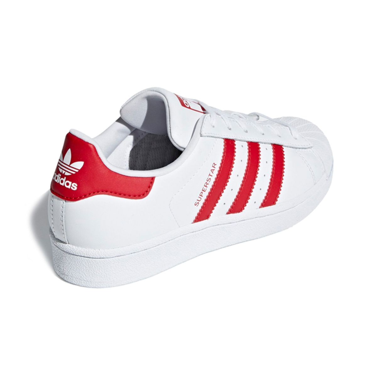 Подростковые кроссовки Adidas Originals Superstar White/Crimson
