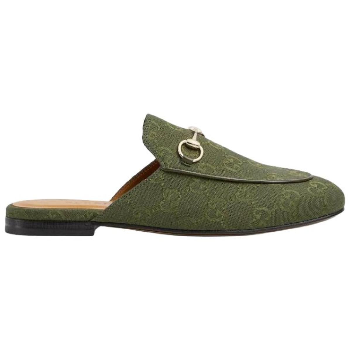 Женские шлёпанцы Gucci Princetown Dark Green