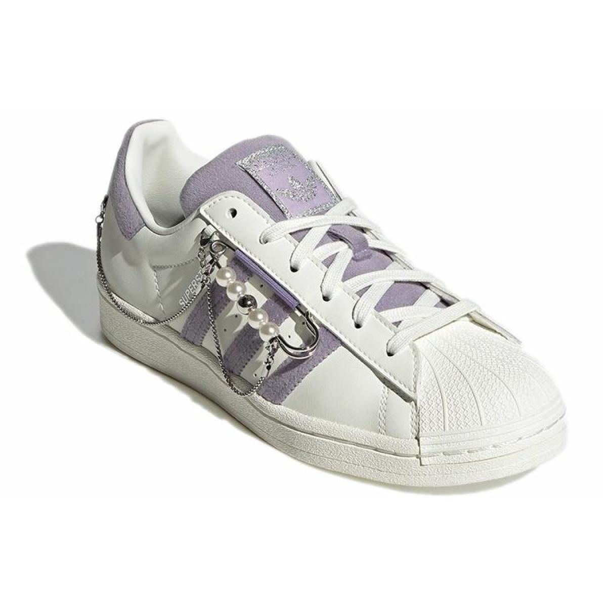 Женские кроссовки Adidas Originals Superstar White/Purple