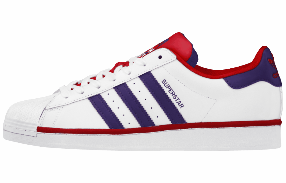 Кеды Adidas Originals Superstar White/Purple/Red