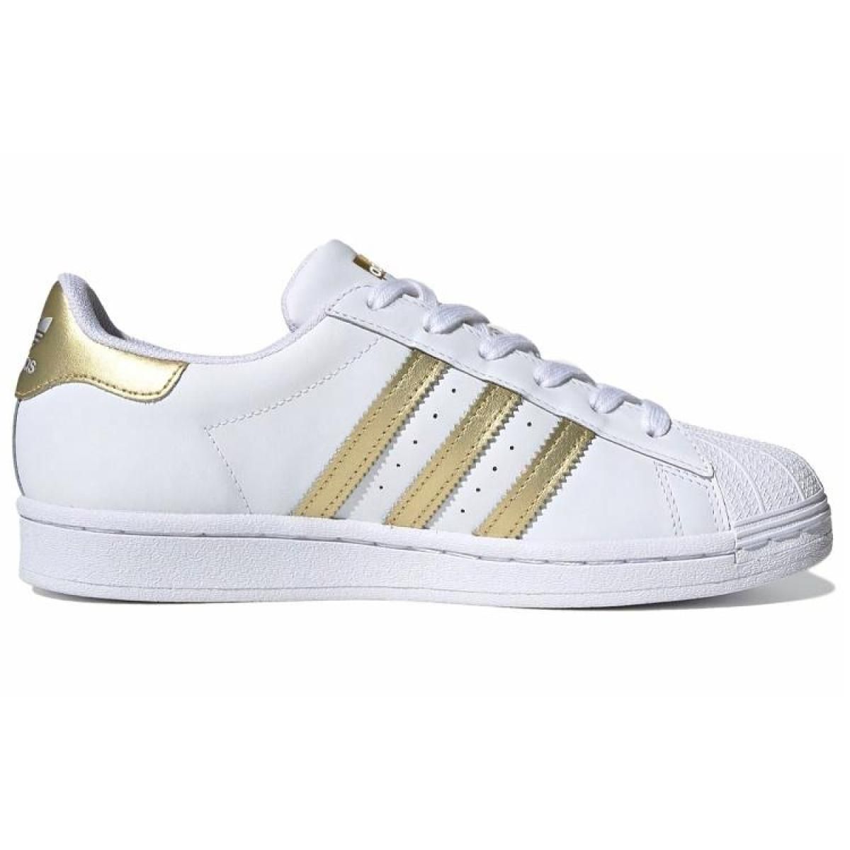 Женские кроссовки Adidas Originals Superstar White/Gold