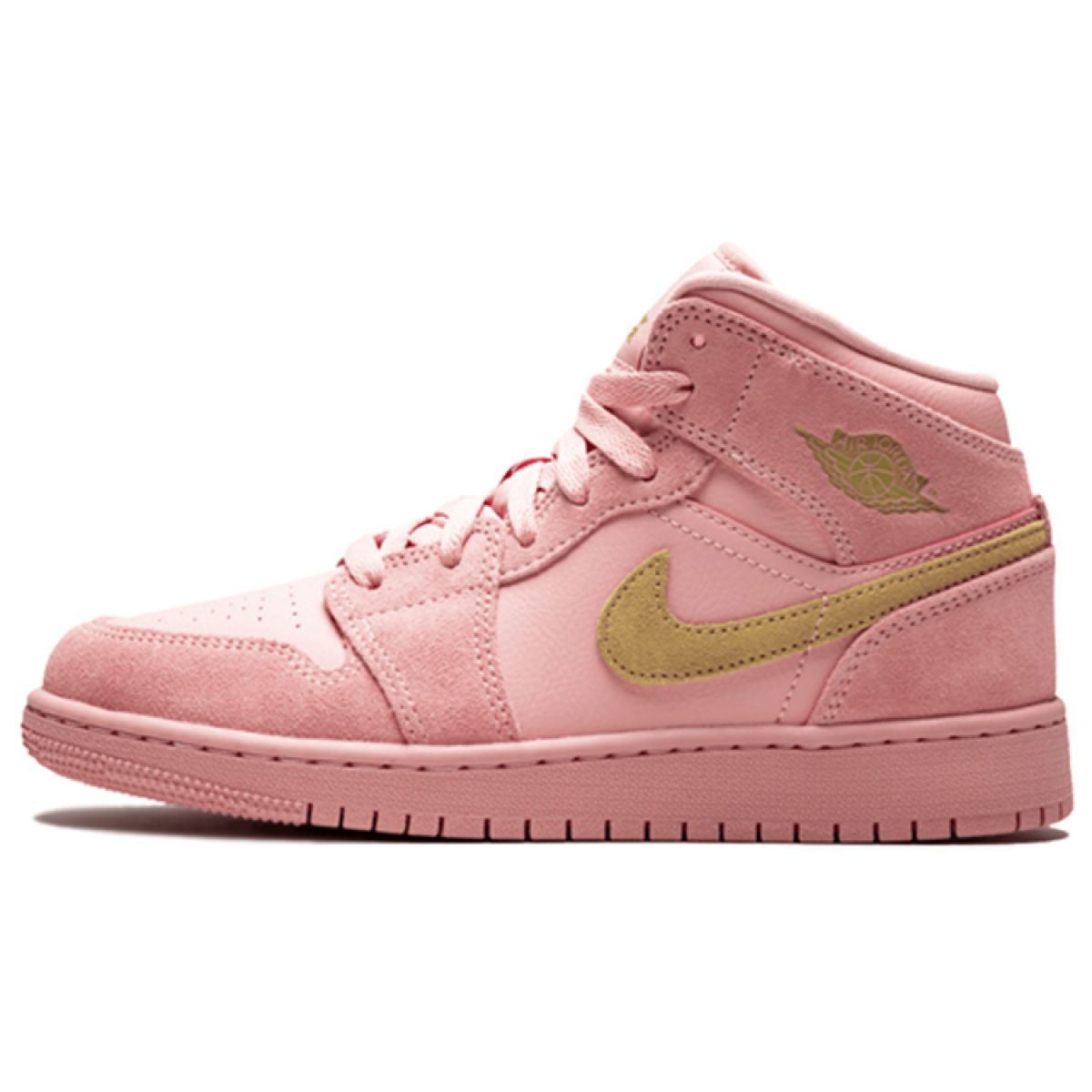 Подростковые кроссовки Air Jordan 1  Mid SE "Coral Stardust" GS
