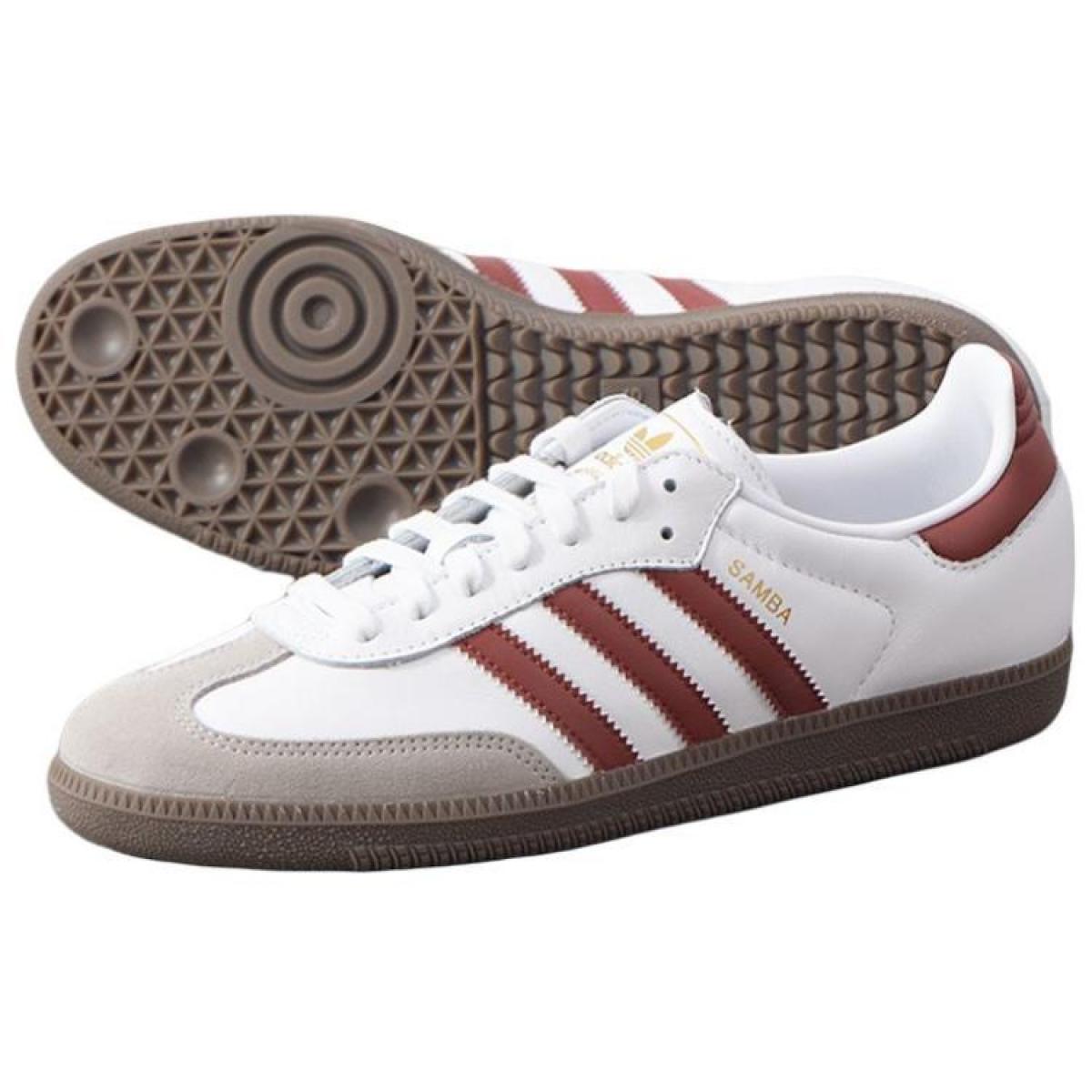 Кроссовки Adidas originals SAMBA OG White/Red