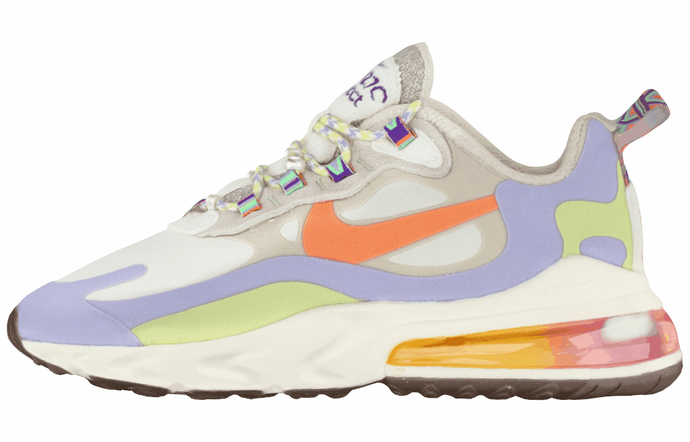 Женские кроссовки Nike Air Max 270 React Beige/Purple/Orange